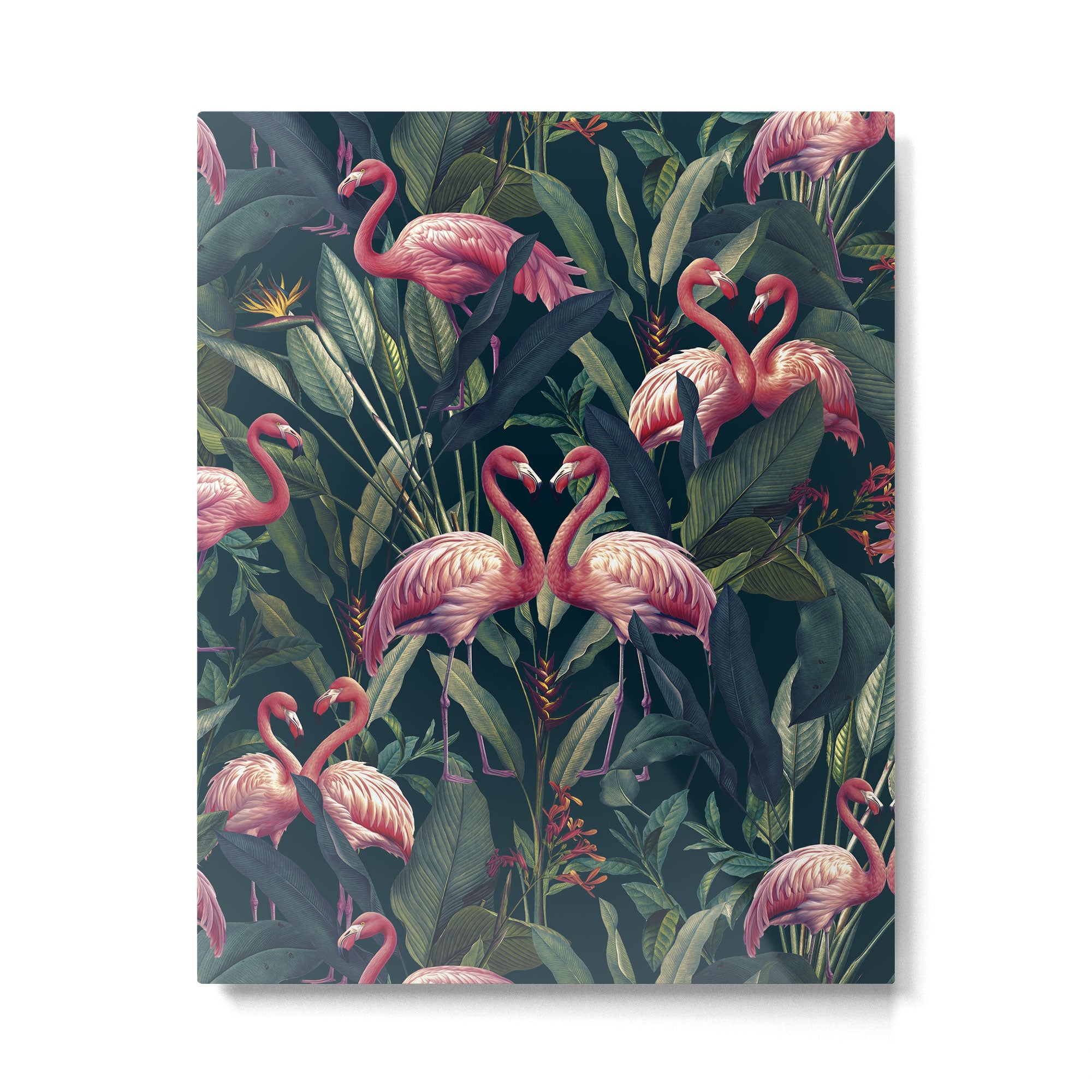 Tropical Flamingos Metal Print Gallery Image 4
