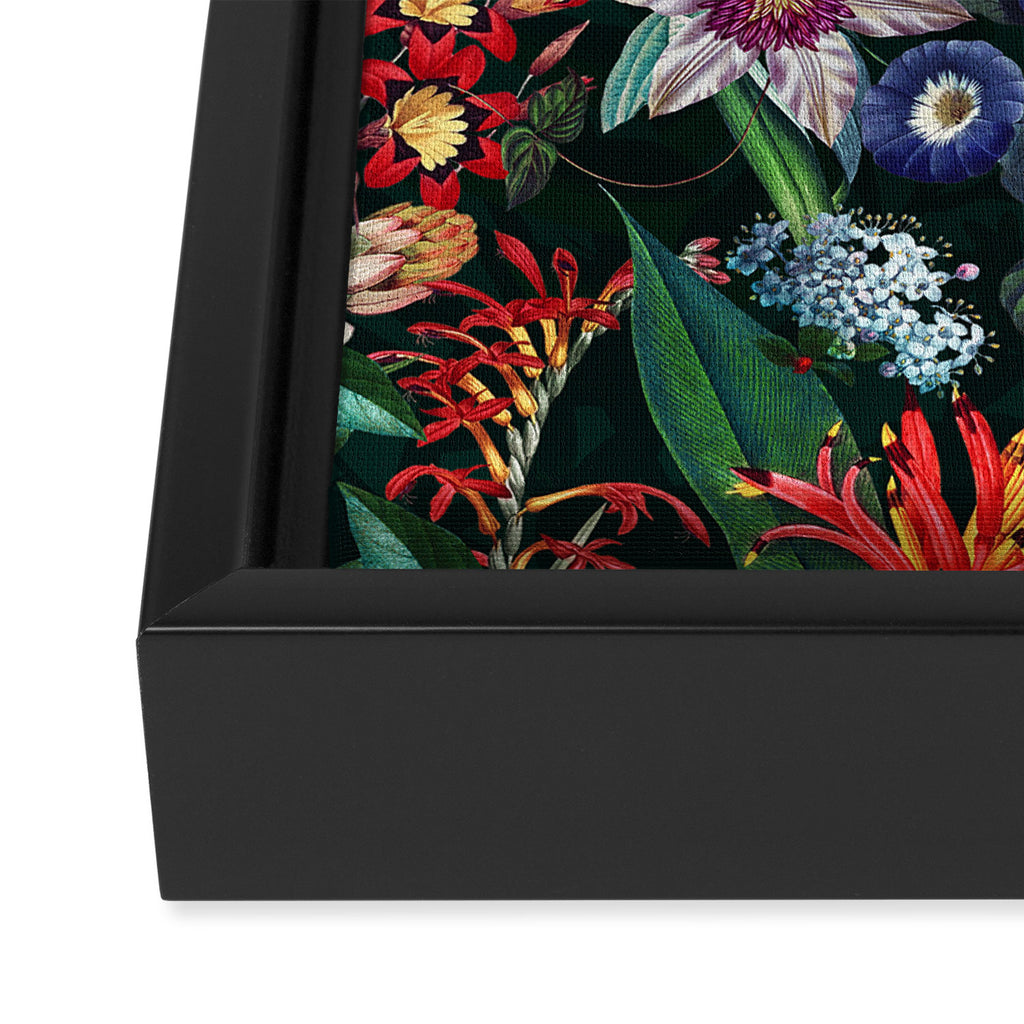 Tropical Flora - Night Framed Canvas Print Gallery Image 3