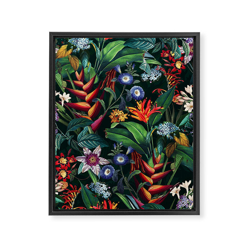 Tropical Flora - Night Framed Canvas Print Gallery Image 6