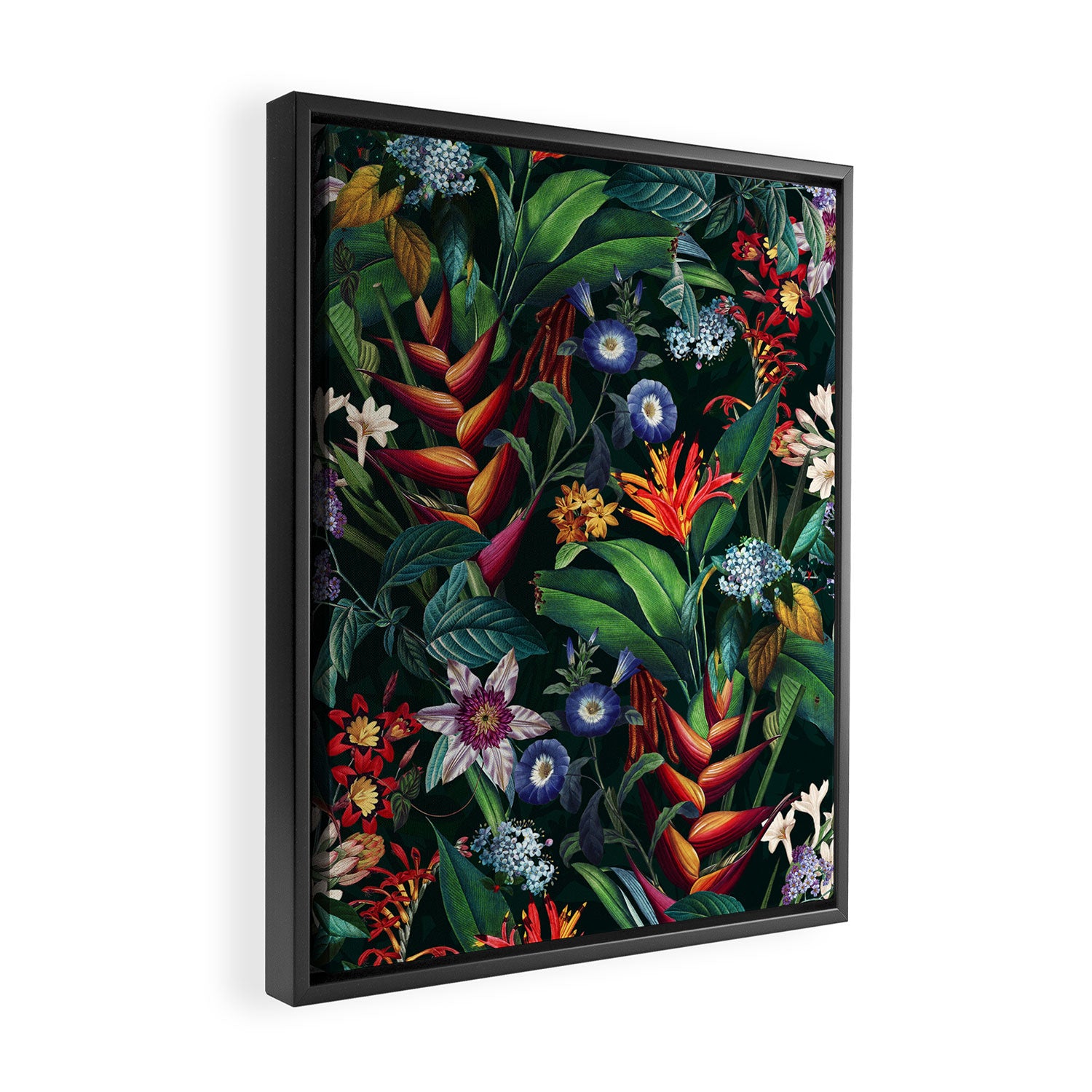 Tropical Flora - Night Framed Canvas Print Gallery Image 2