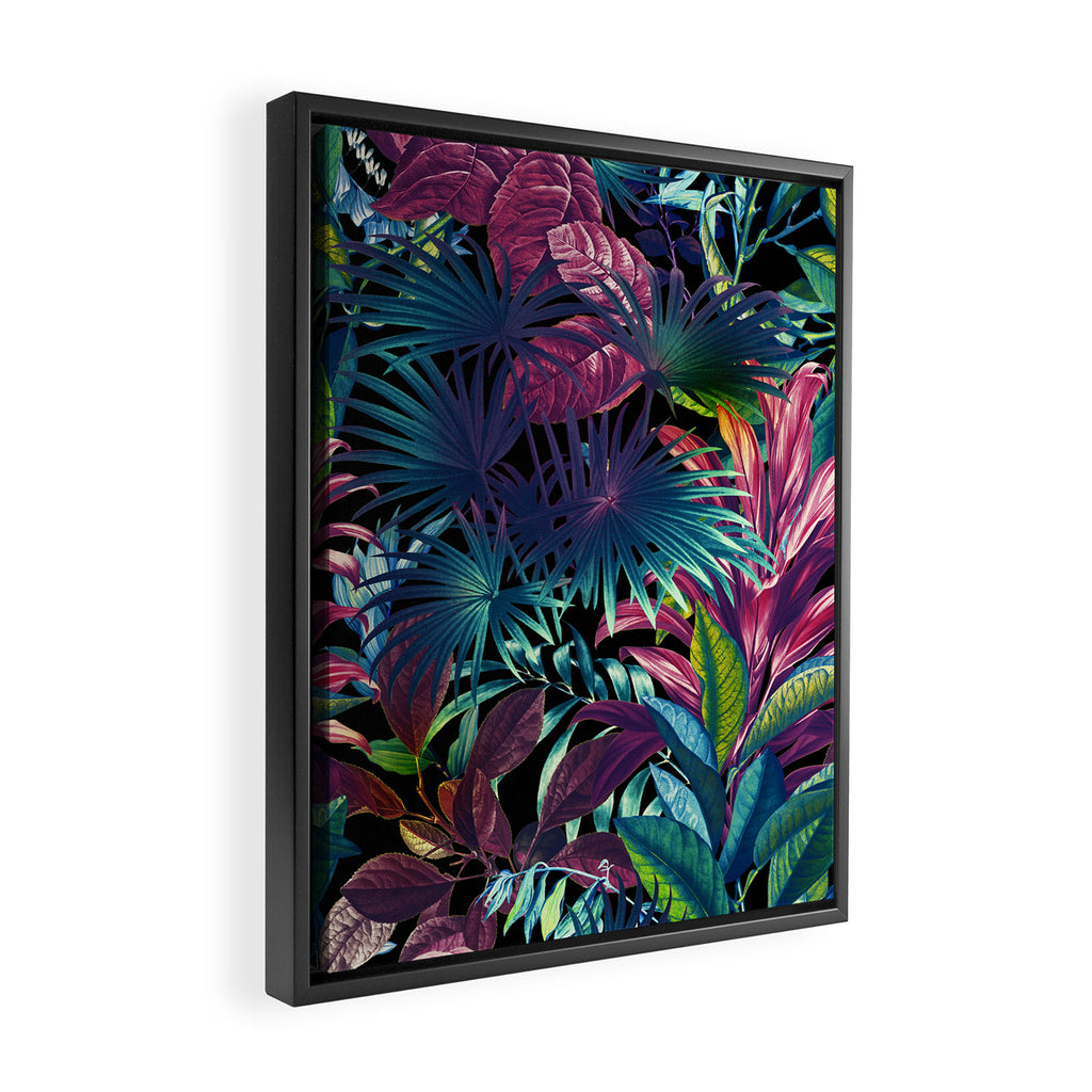 Tropical Garden XV - Night Framed Canvas Print Gallery Image 2