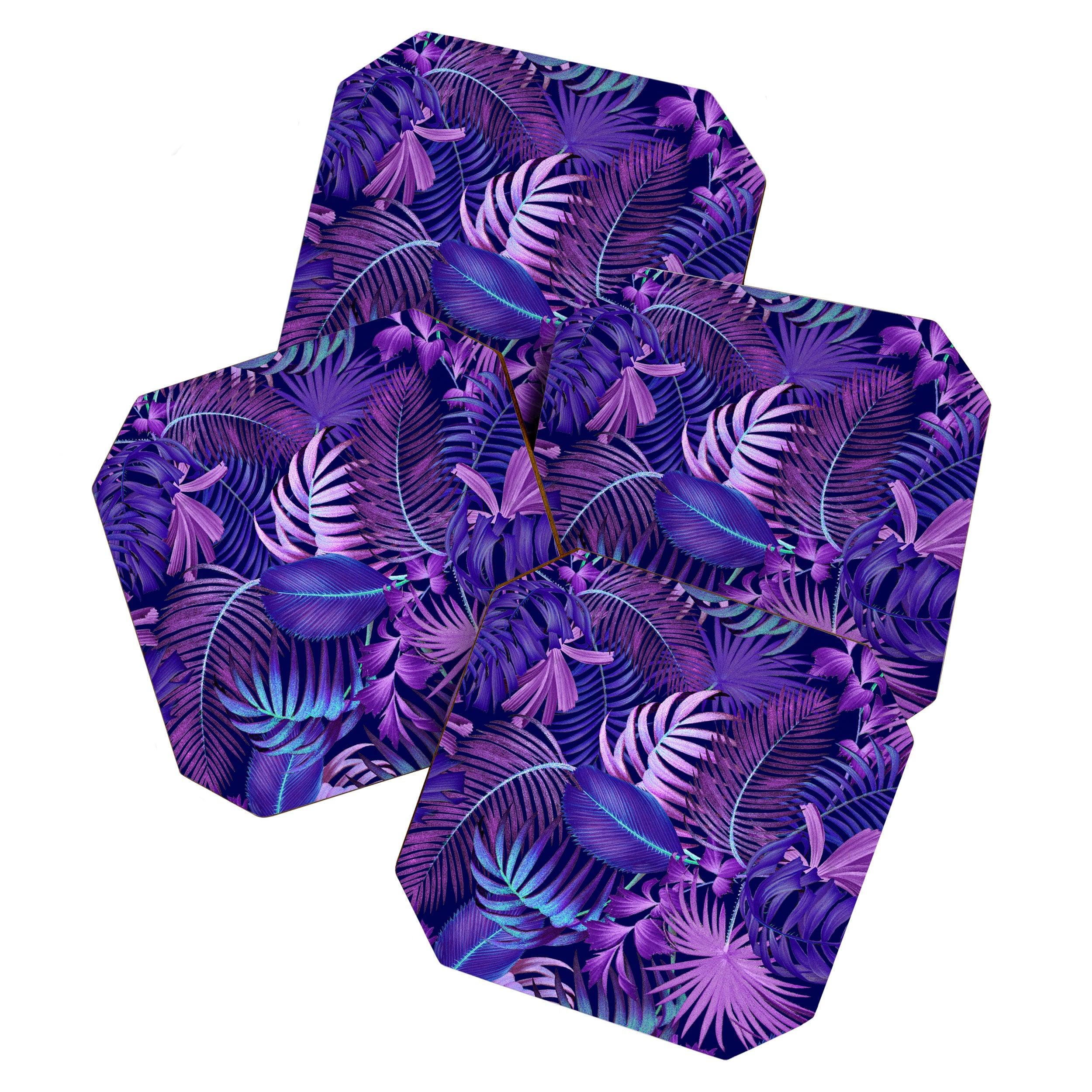 Tropical Leaf Pattern Coaster Gallery Image 1