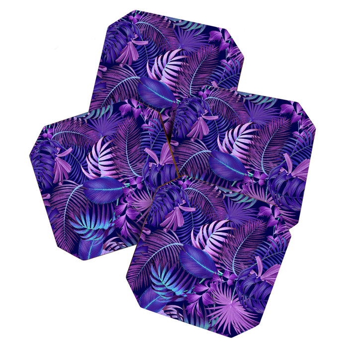 Tropical Leaf Pattern Coaster Gallery Image 1