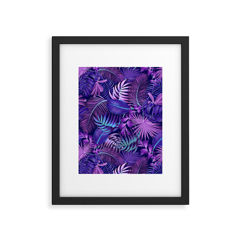 Tropical Leaf Pattern Framed Art Print Gallery Image 5