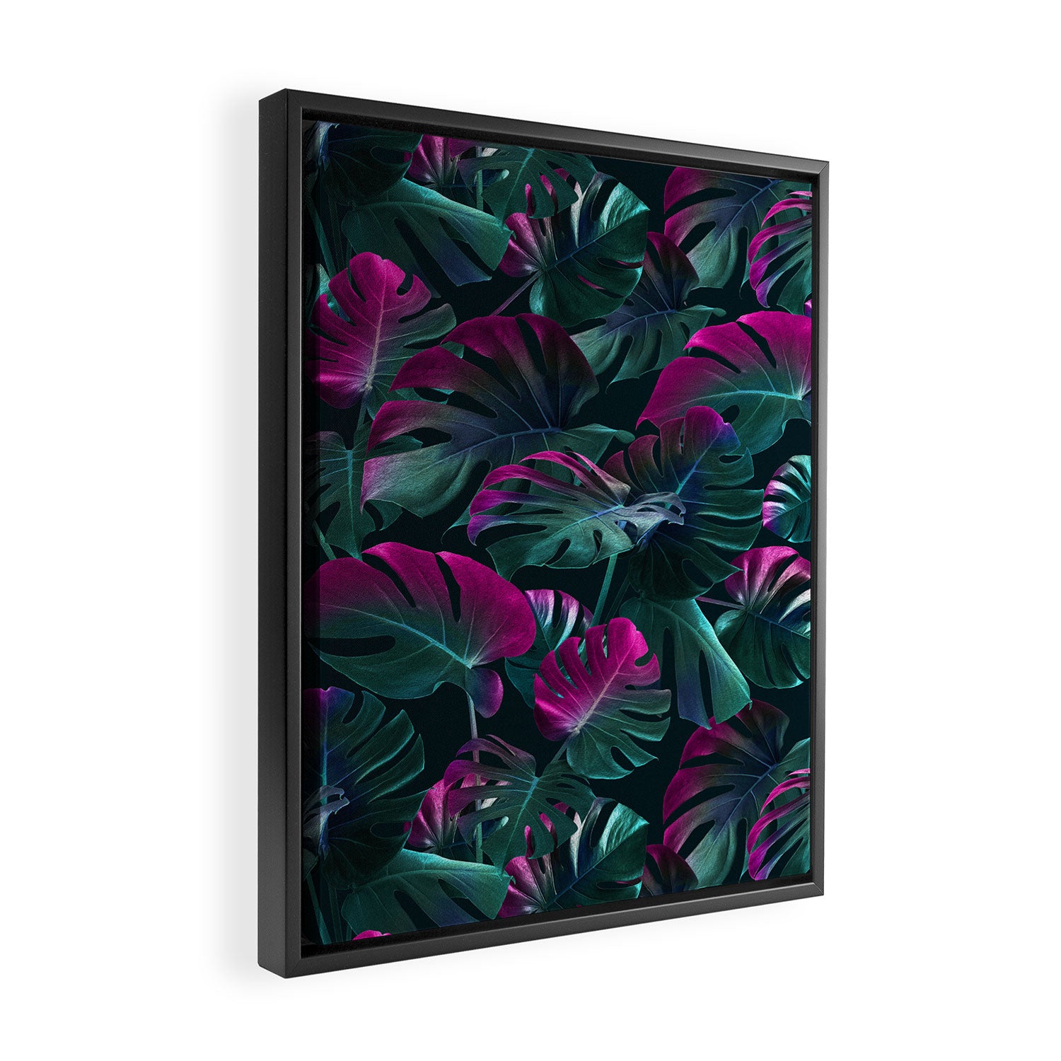 Tropical Monstera Leaf Garden Framed Canvas Print Gallery Image 2