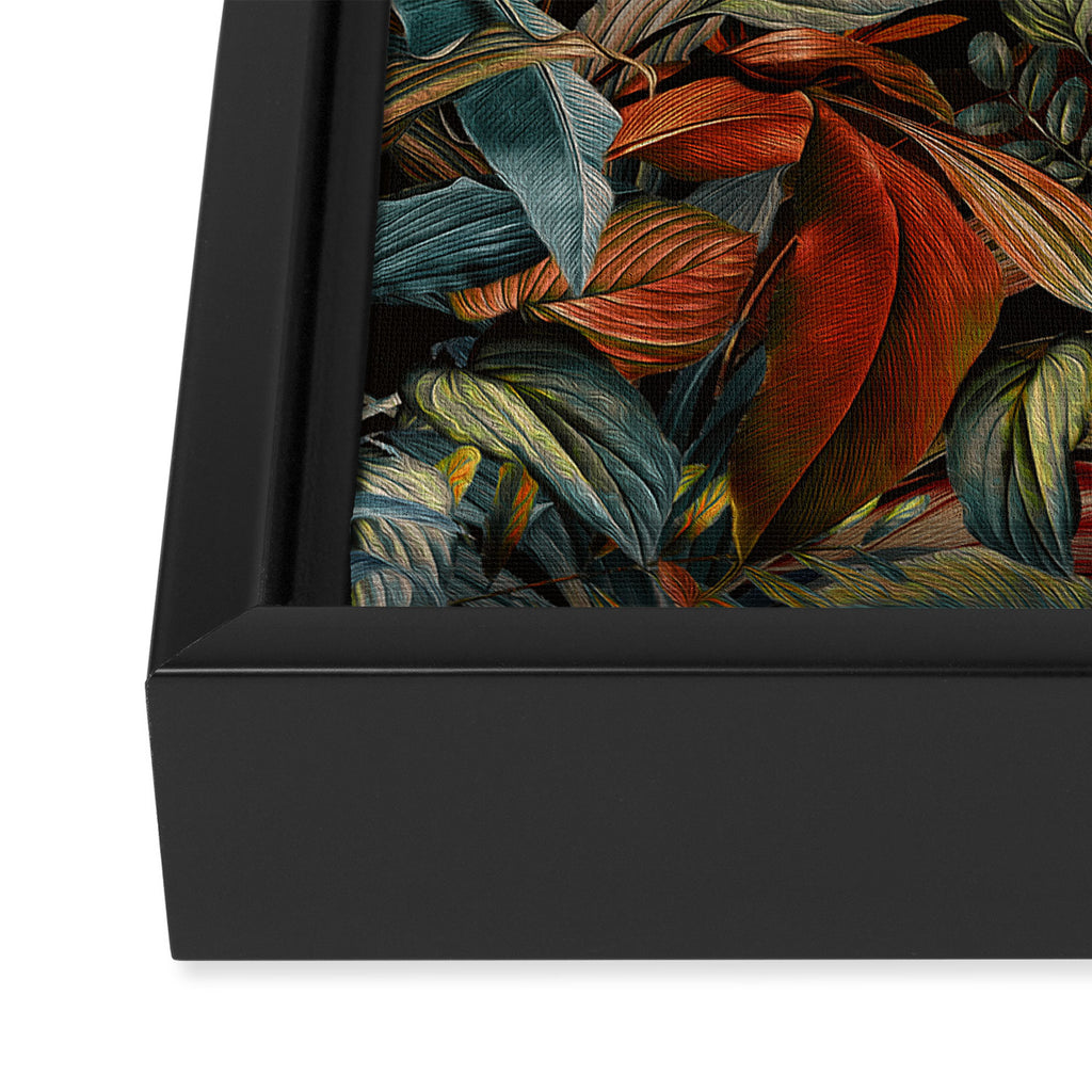 Tropical Night Garden Multicolor Framed Canvas Print Gallery Image 3