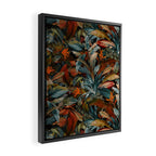 Tropical Night Garden Multicolor Framed Canvas Print Gallery Image 2