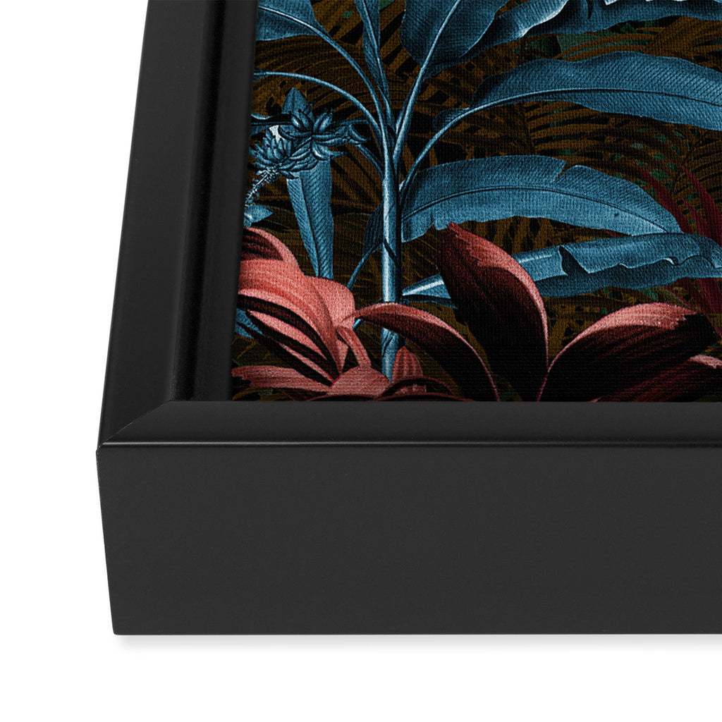 Tropical Night Garden Multicolor Framed Canvas Print Gallery Image 3