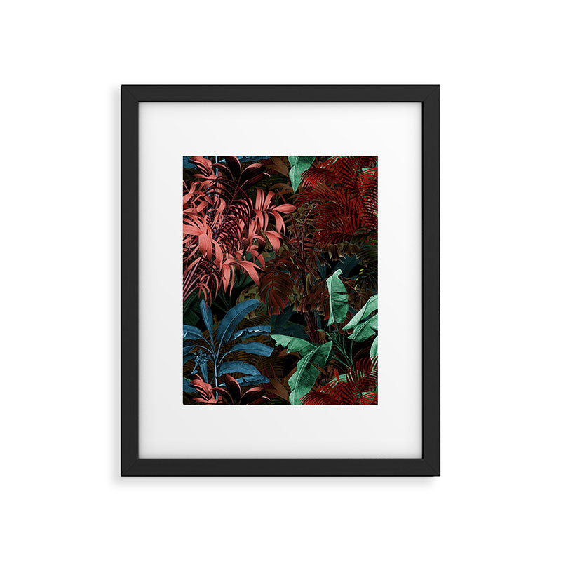 Tropical Night Garden Multicolor Framed Art Print Gallery Image 6