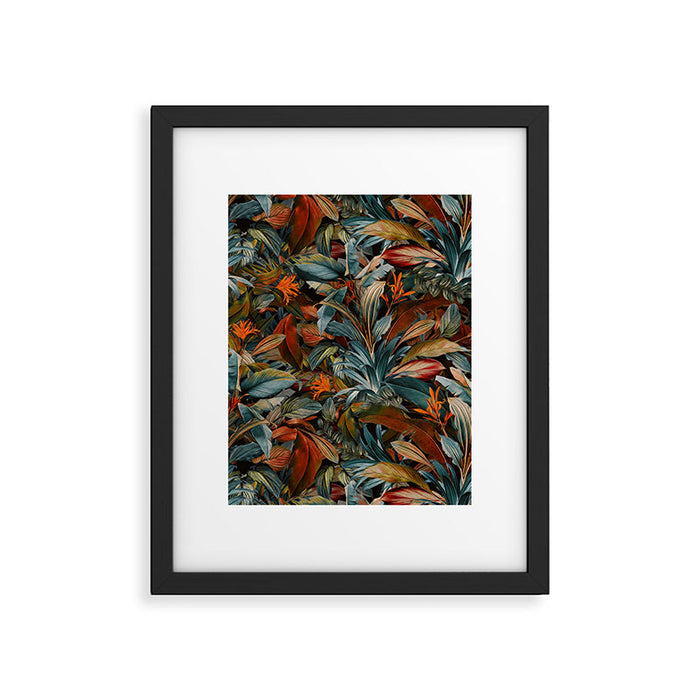 Tropical Night Garden Multicolor Framed Art Print Gallery Image 1