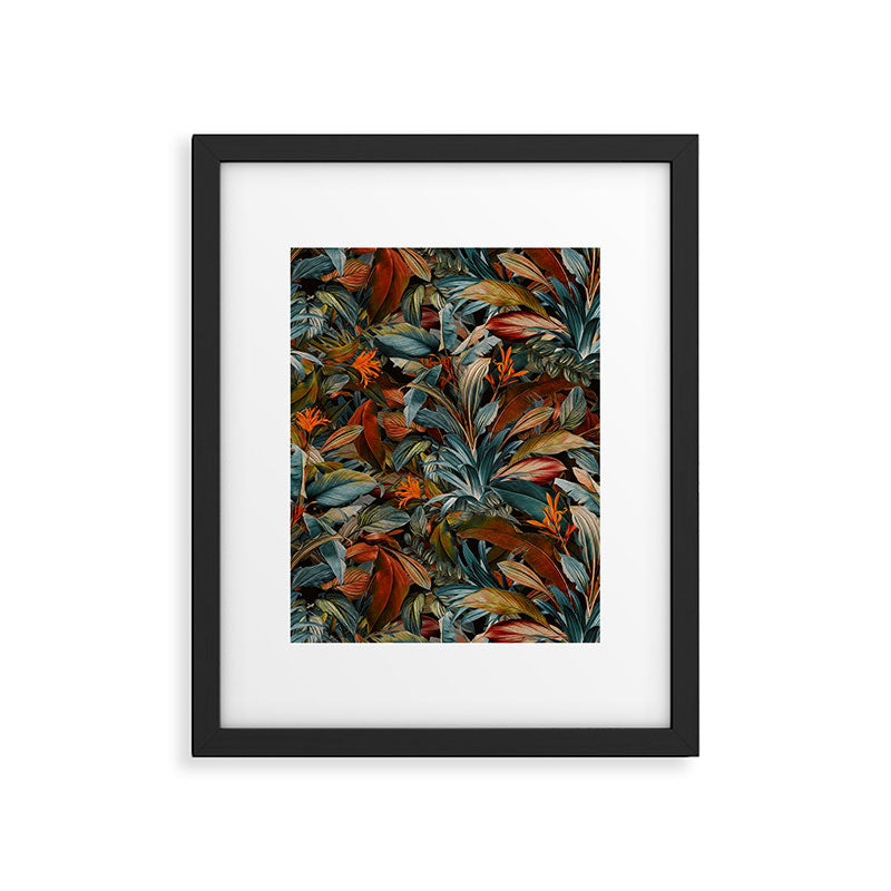 Tropical Night Garden Multicolor Framed Art Print Gallery Image 5
