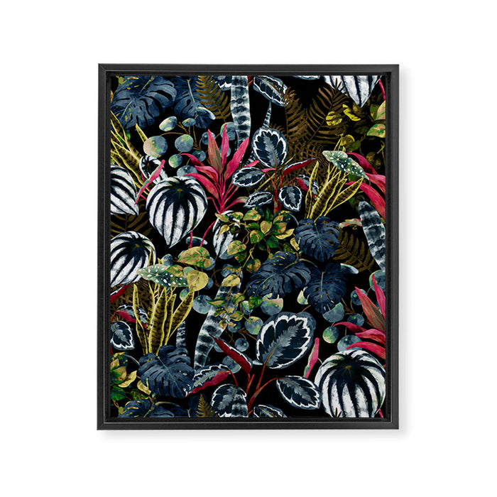 Tropical Night Garden  XX Framed Canvas Print Gallery Image 1