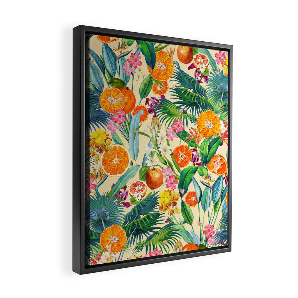 Tropical Orange Garden II Framed Canvas Print Gallery Image 2