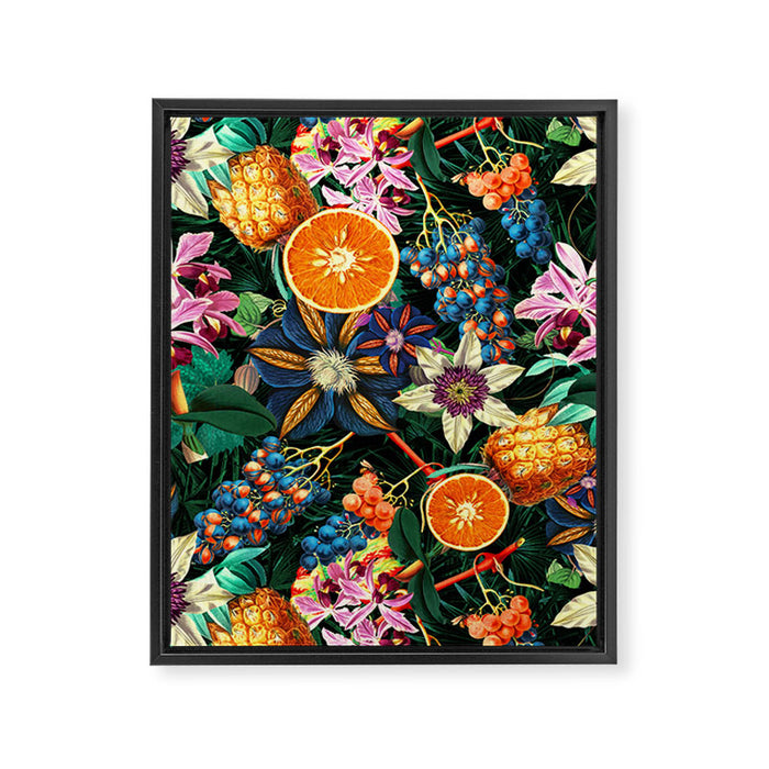 Tropical Orange Garden Framed Canvas Print Gallery Image 1