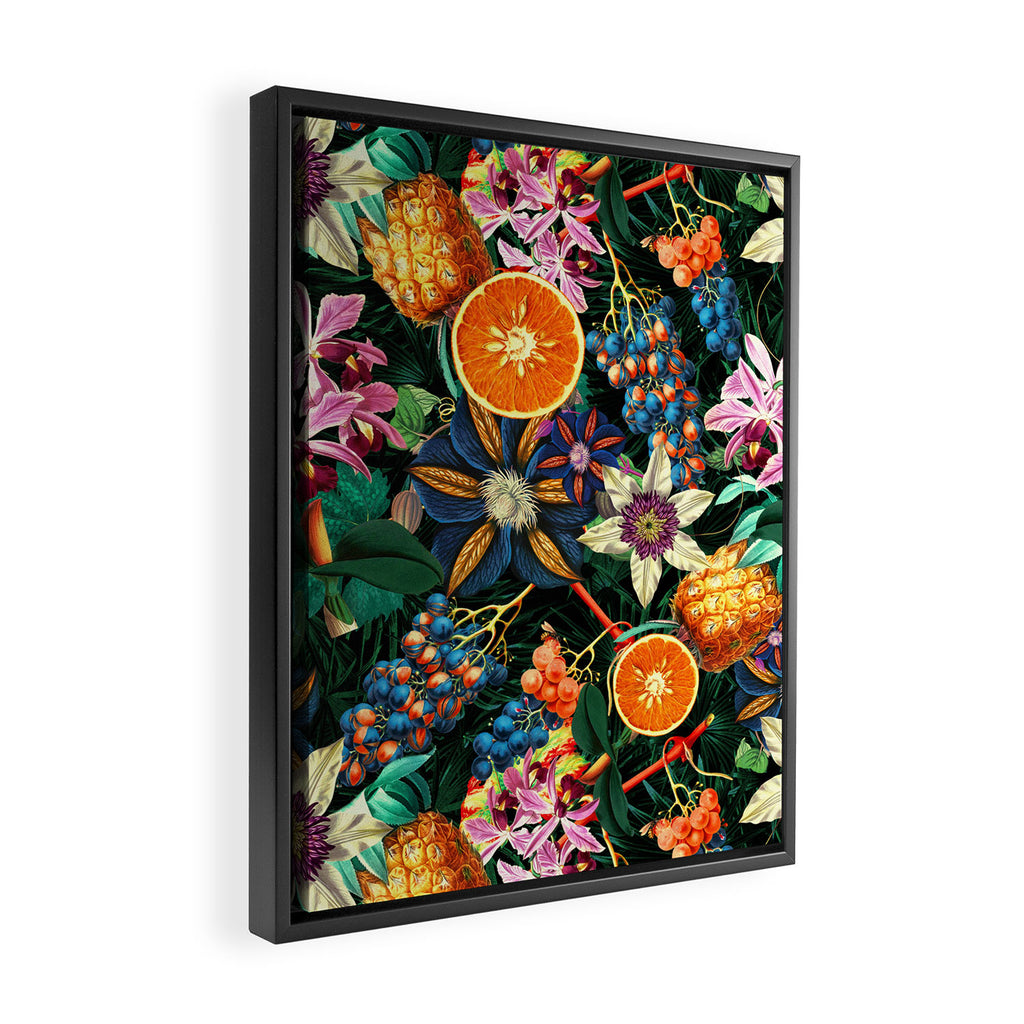 Tropical Orange Garden Framed Canvas Print Gallery Image 2