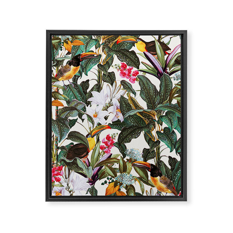 Tropical Toucan Garden Framed Canvas Print Gallery Image 6