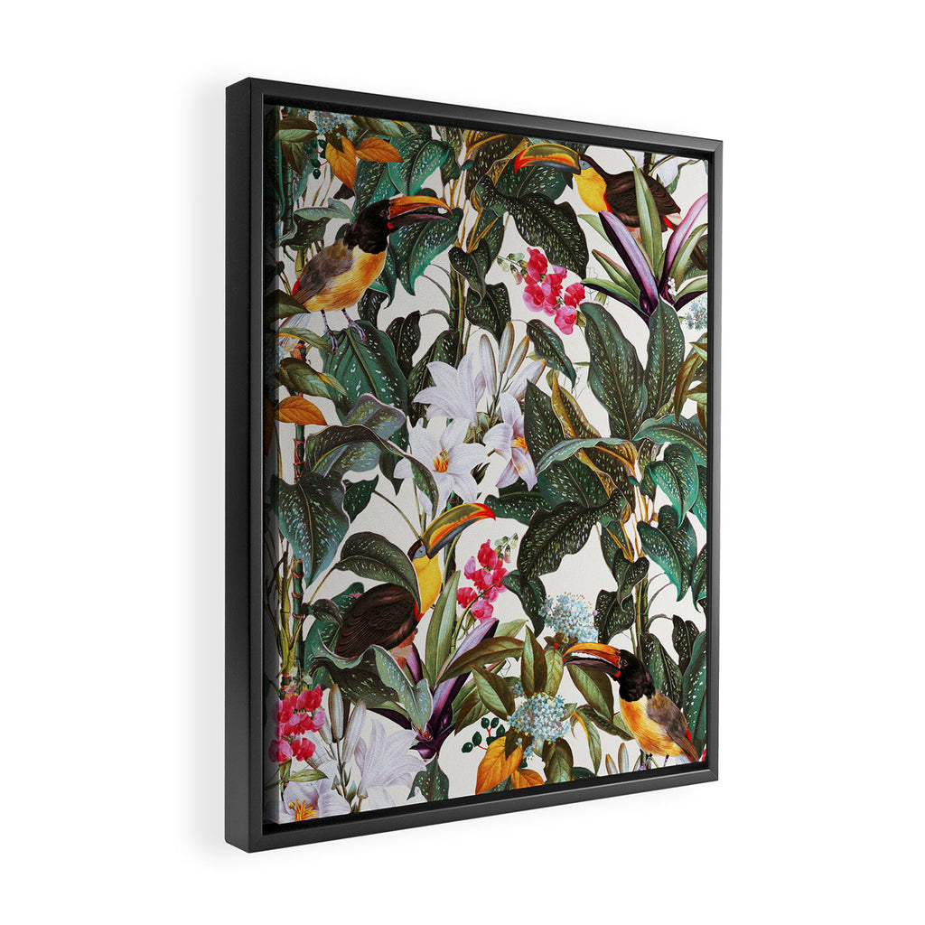 Tropical Toucan Garden Framed Canvas Print Gallery Image 2