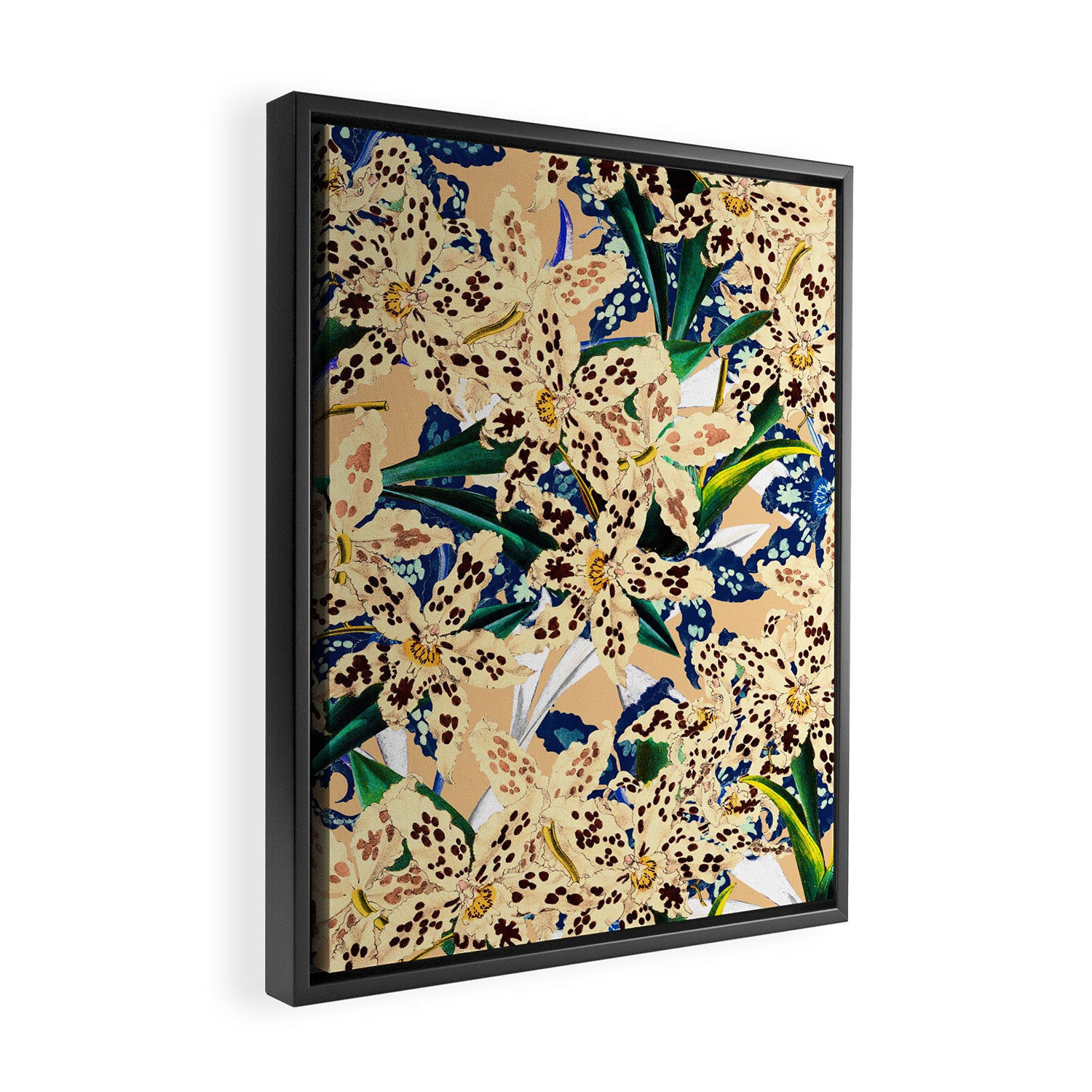 Vintage Exotic Garden Framed Canvas Print Gallery Image 2