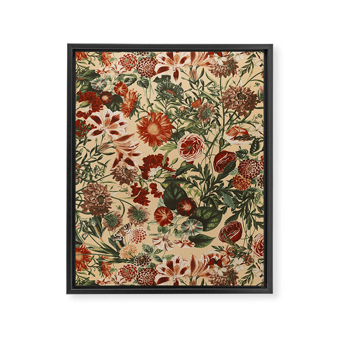 Vintage Flower Garden Framed Canvas Print Gallery Image 1