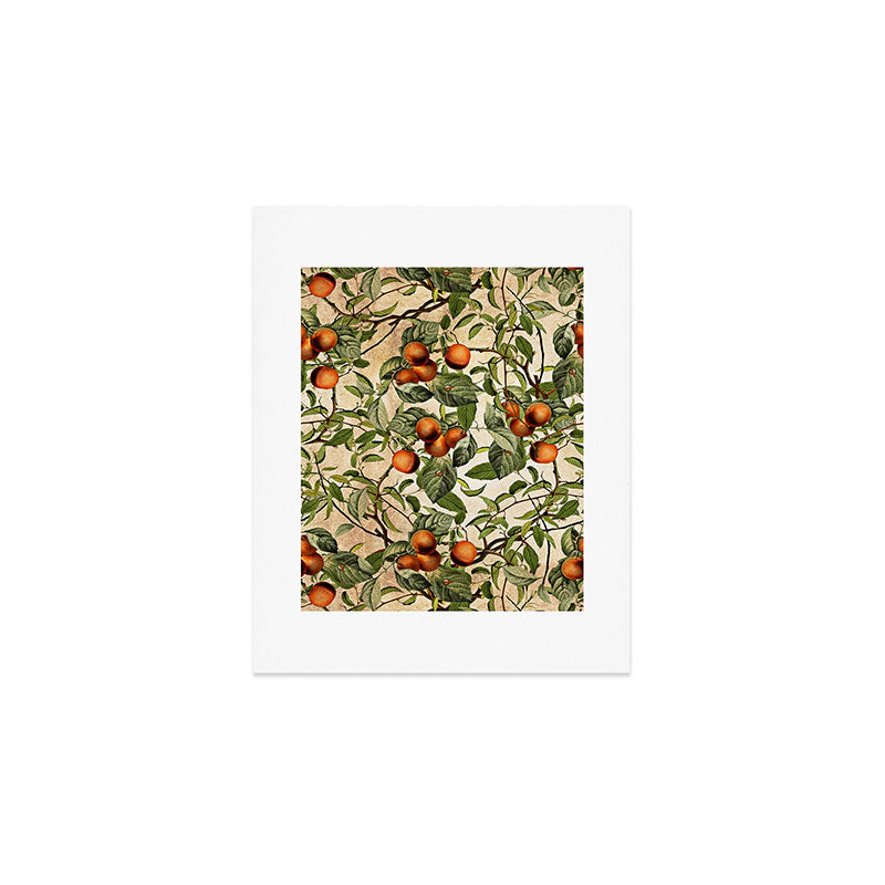 Vintage Fruit Pattern Art Print Gallery Image 1