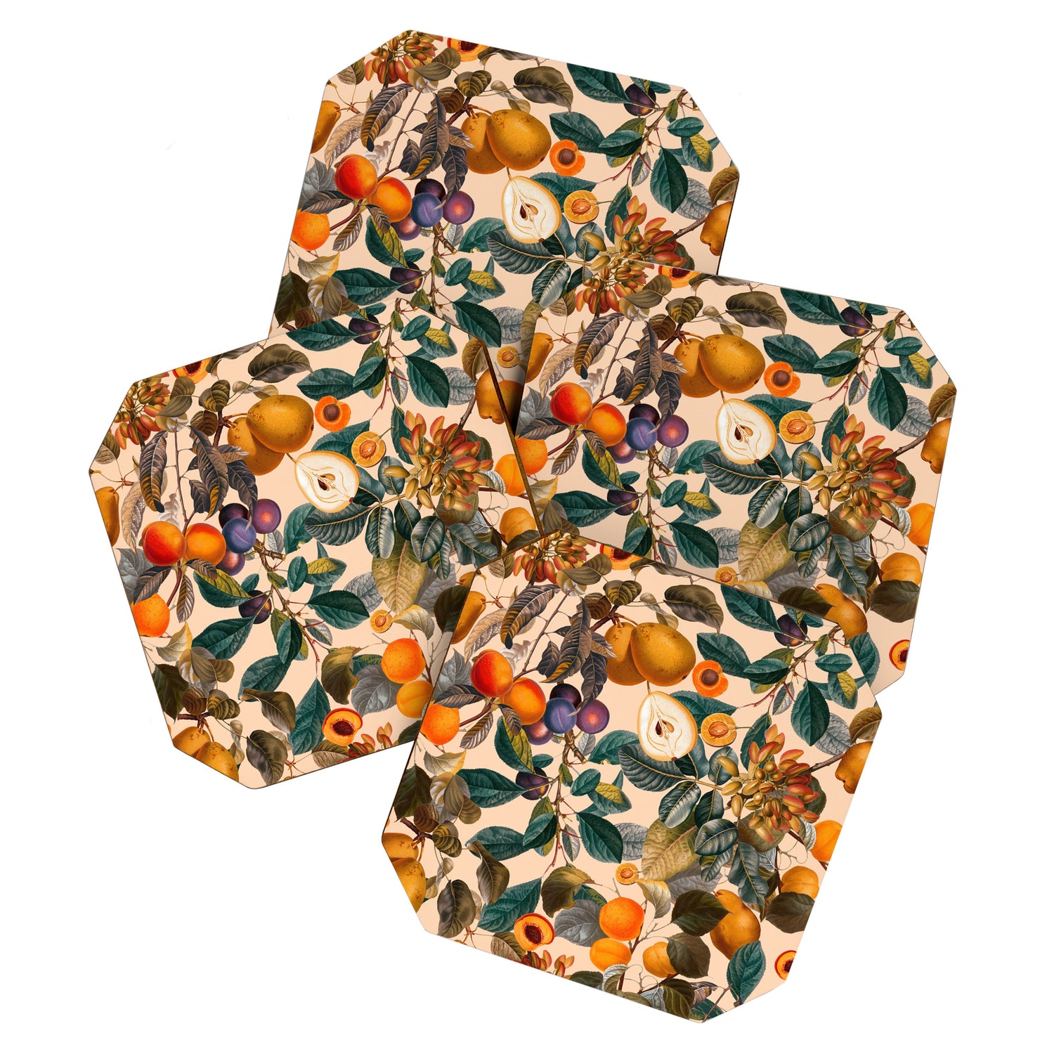 Vintage Fruit Pattern IX Coaster Gallery Image 1