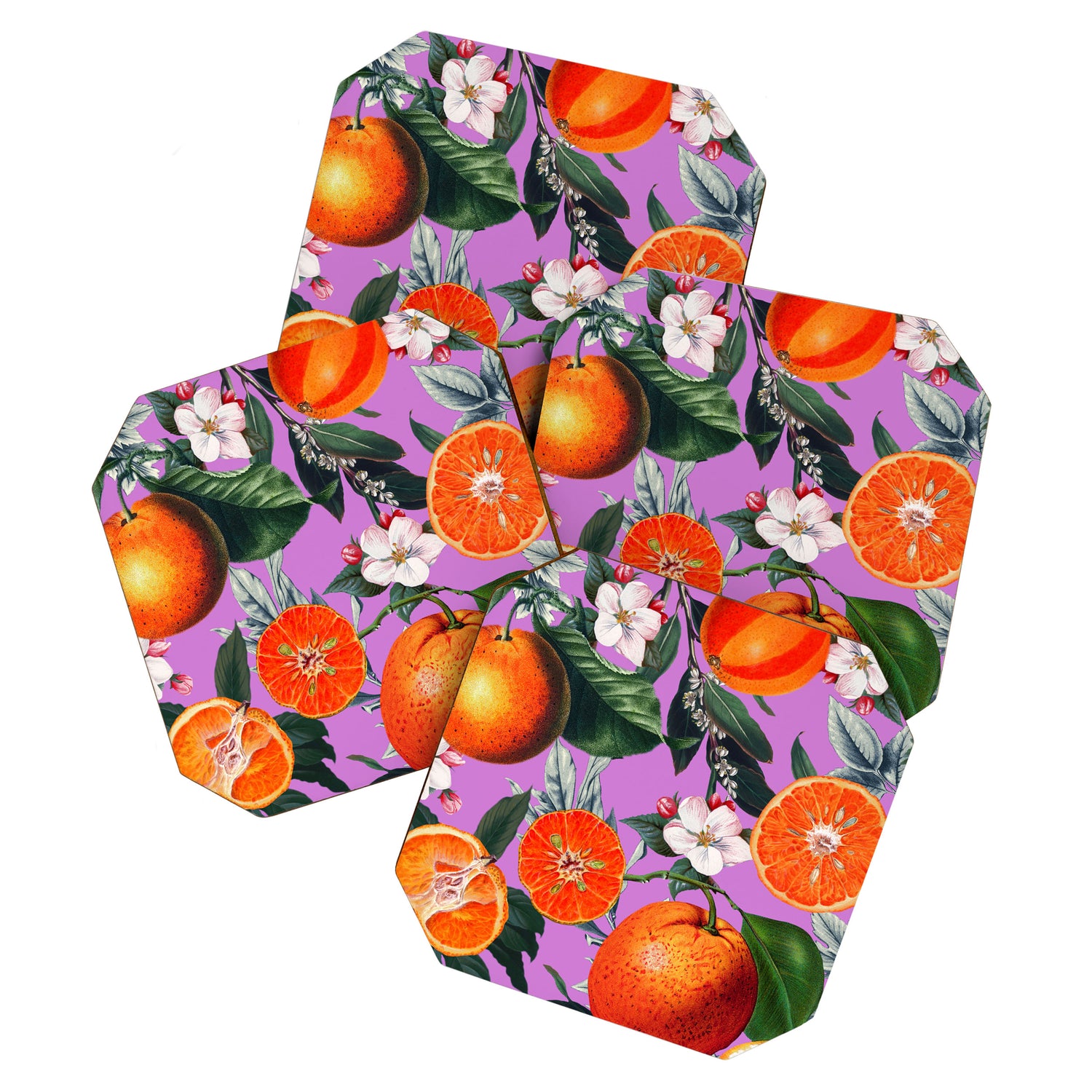 Vintage Fruit Pattern X Coaster Gallery Image 1