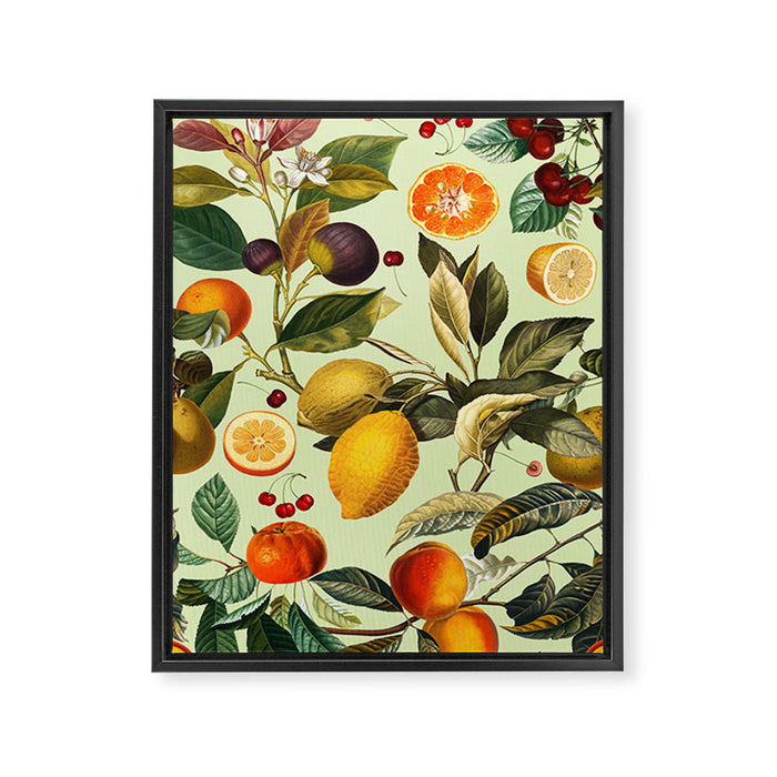 Vintage Fruit Pattern XIII Framed Canvas Print Gallery Image 1