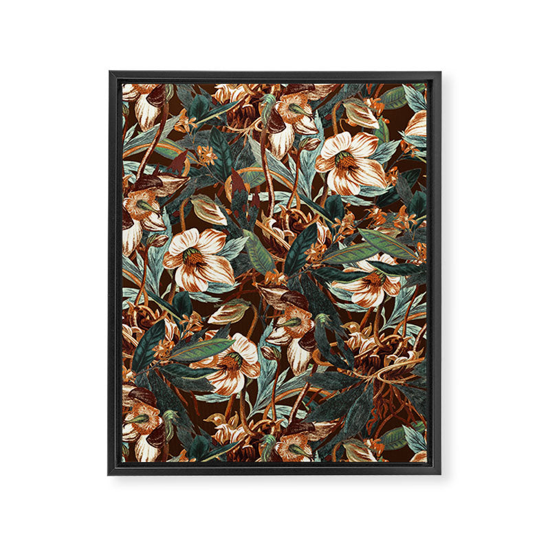 Vintage Night Garden Framed Canvas Print Gallery Image 8