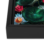 Water Lily - Night Framed Canvas Print Gallery Image 3