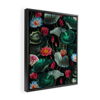 Water Lily - Night Framed Canvas Print Gallery Image 2