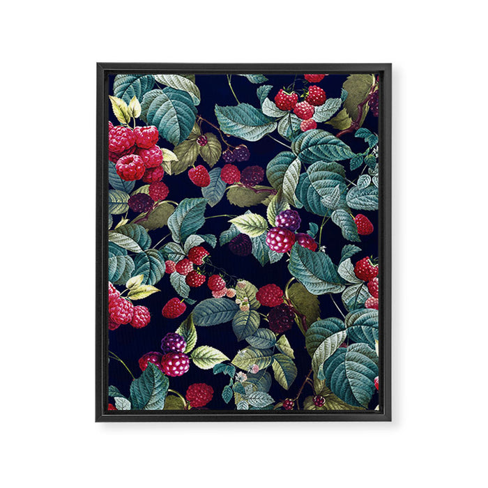 Wild Blackberry - Night  Framed Canvas Print Gallery Image 1