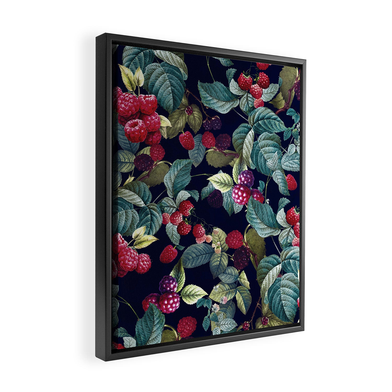 Wild Blackberry - Night  Framed Canvas Print Gallery Image 2