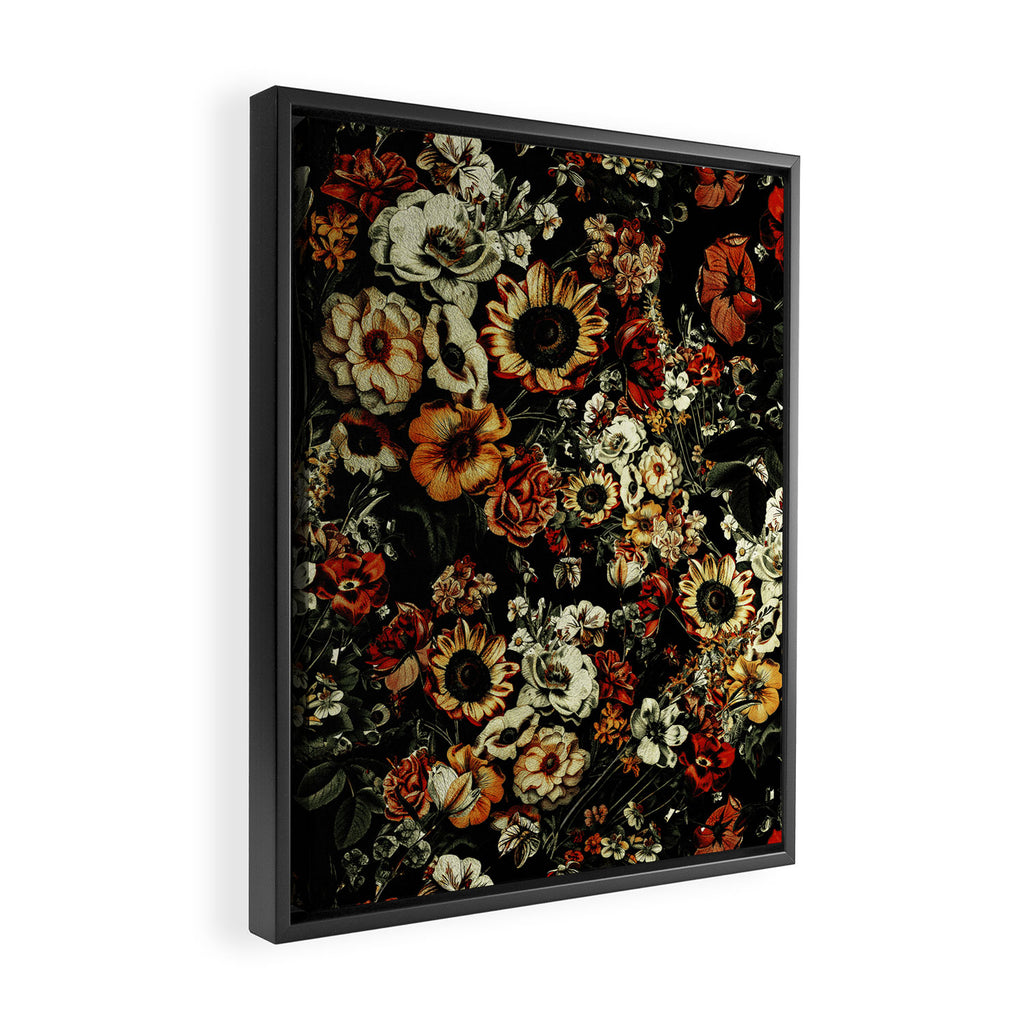 Winter Night Garden Framed Canvas Print Gallery Image 2
