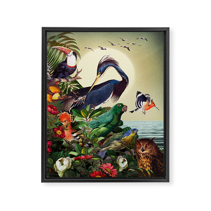 World of Birds Framed Canvas Print Gallery Image 1