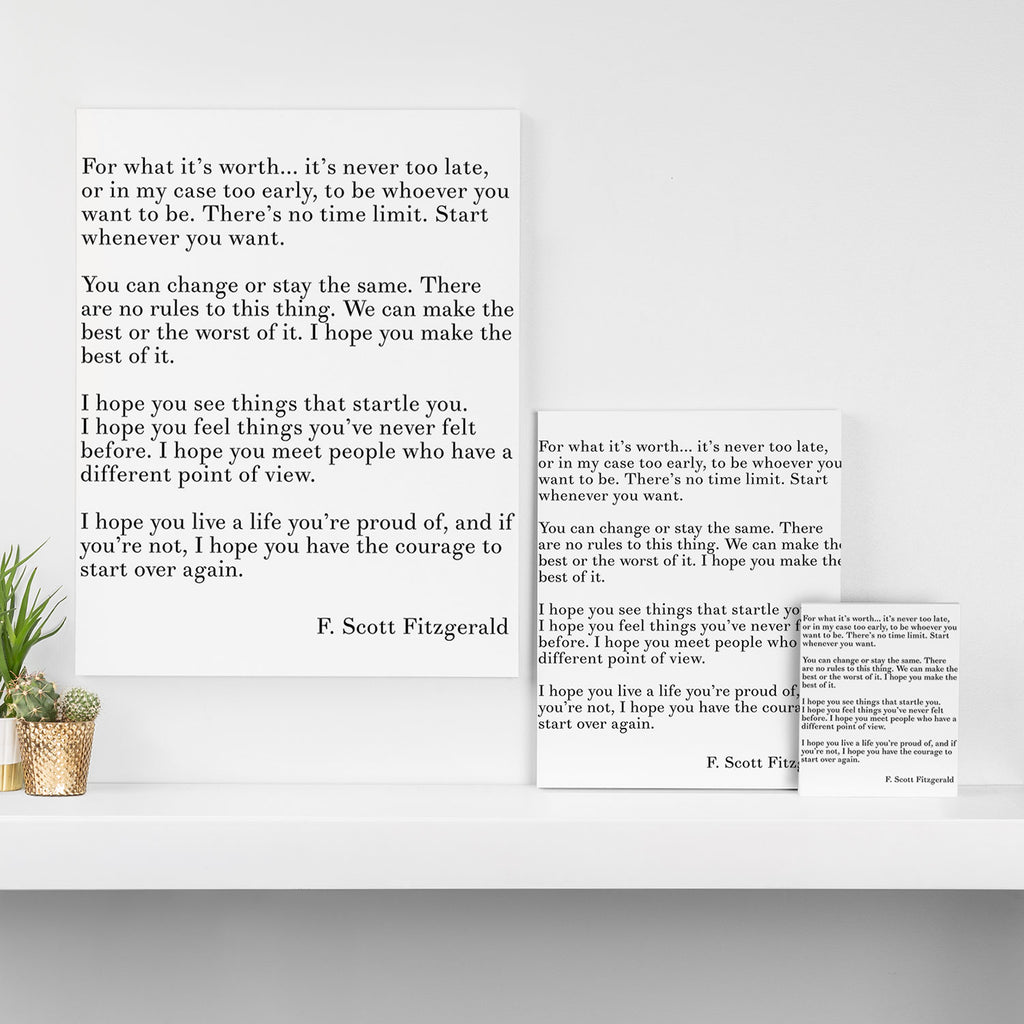 fitzgerald for what it's worth Canvas Print Gallery Image 3