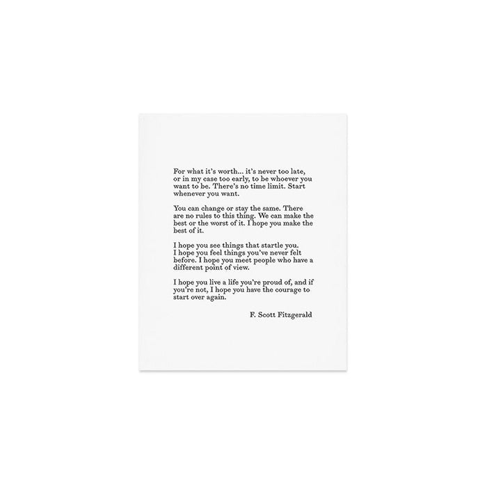fitzgerald for what it's worth Art Print Gallery Image 1