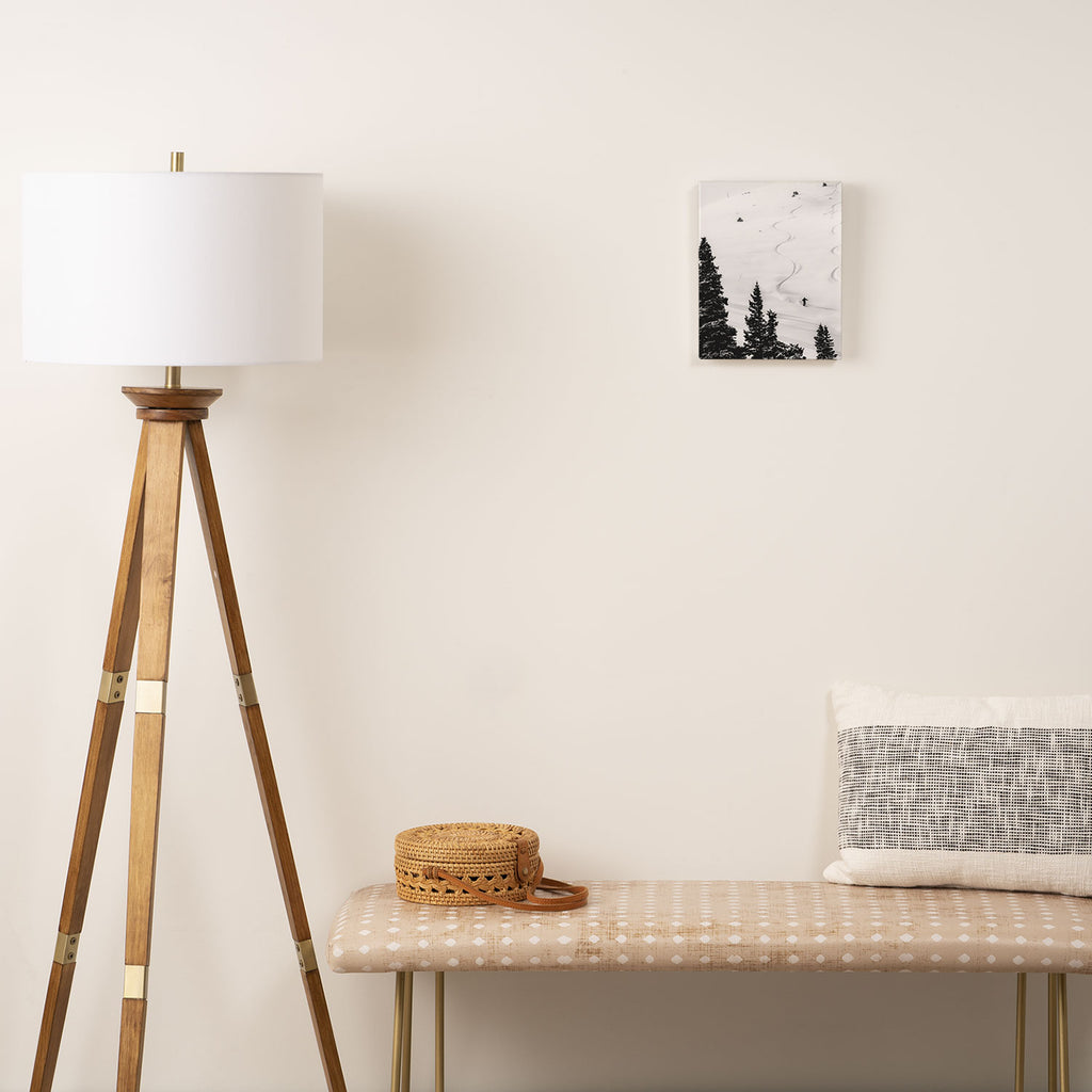 Backcountry Skier // Fresh Powder Snow Mountain Ski Landscape Black and White Photography Vibes Canvas Print Gallery Image 2