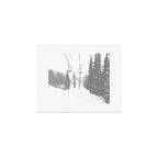 Empty Chairlift // Alone on the Mountain at Copper Whiteout Conditions Foggy Snowfall Art Print Gallery Image 1