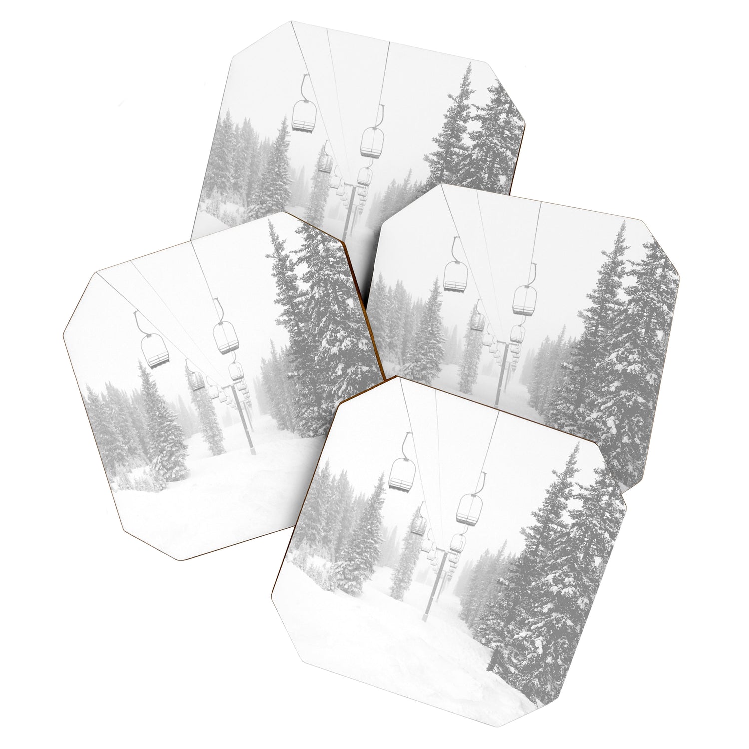 Empty Chairlift // Alone on the Mountain at Copper Whiteout Conditions Foggy Snowfall Coaster Gallery Image 1