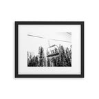 Empty Skilift // Black and White Snowboarding Dreaming of Winter Framed Art Print Gallery Image 5