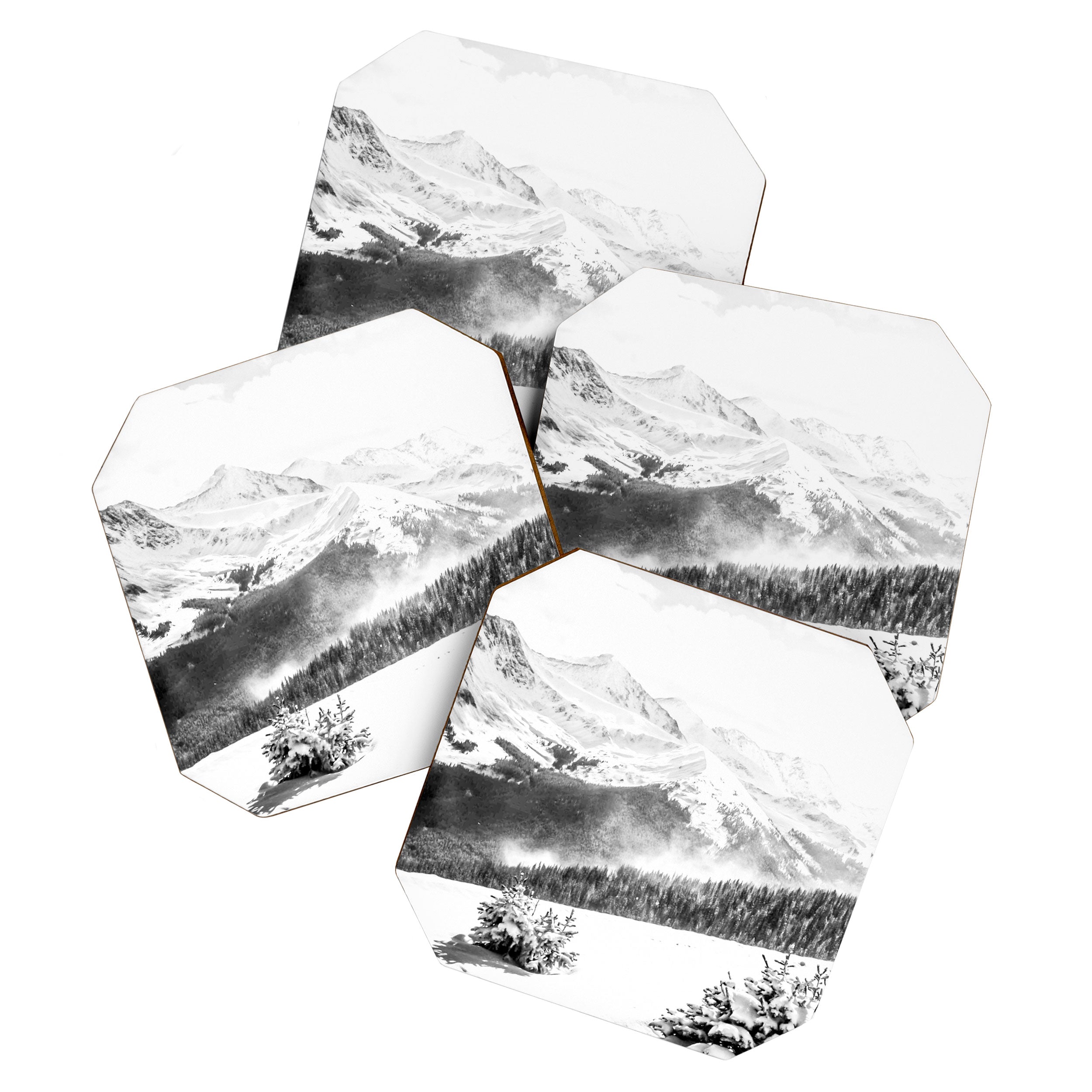 Fresh Snow Dust // Black and White Powder Day on the Mountain Coaster Gallery Image 1