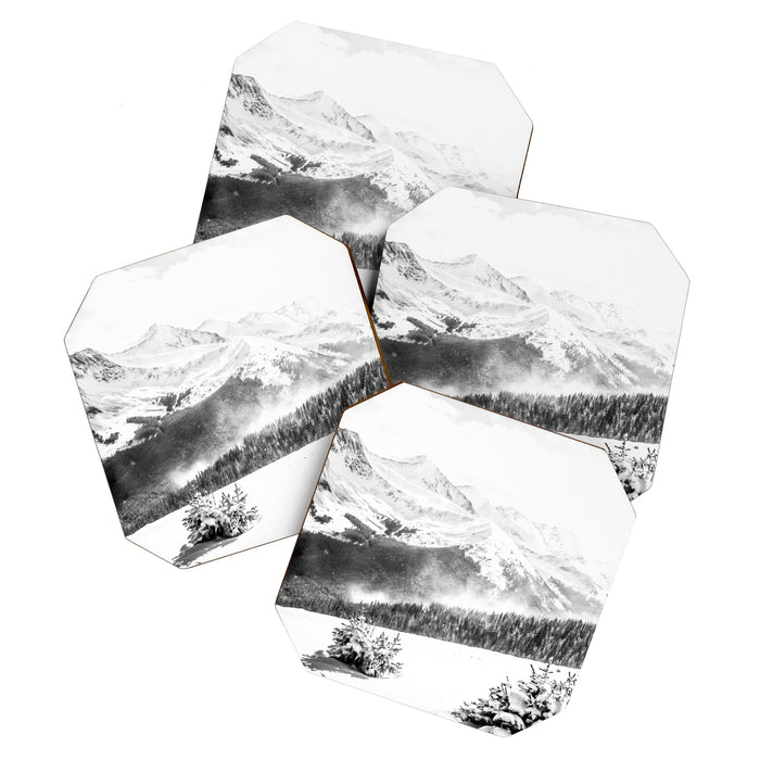 Fresh Snow Dust // Black and White Powder Day on the Mountain Coaster Gallery Image 1
