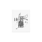 Snow Lift // Ski Chair Lift Colorado Mountains Black and White Snowboarding Vibes Photography Art Print Gallery Image 1