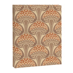 Art Nouveau Mushrooms - taupe and rust Canvas Print Gallery Image 8