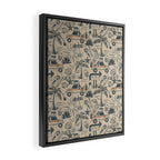Baja - classic blue and red Framed Canvas Print Gallery Image 2