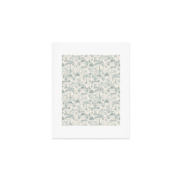 Baja - faded blue Art Print Gallery Image 1