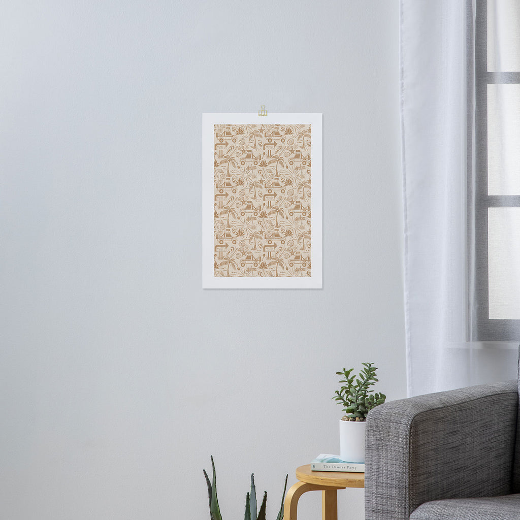 Baja - ochre gold Art Print Gallery Image 3