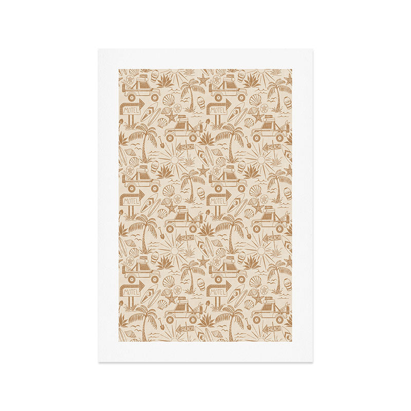 Baja - ochre gold Art Print Gallery Image 1