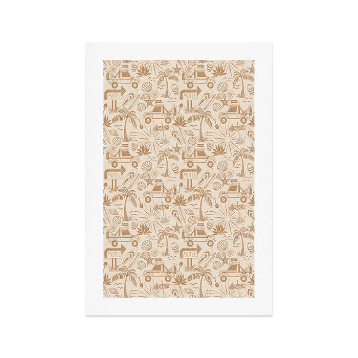 Baja - ochre gold Art Print Gallery Image 1