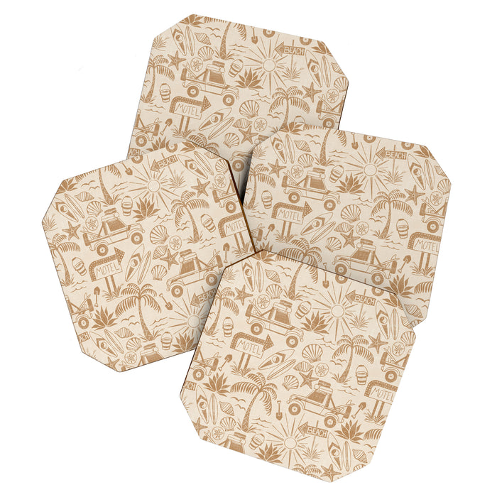 Baja - ochre gold Coaster Gallery Image 1